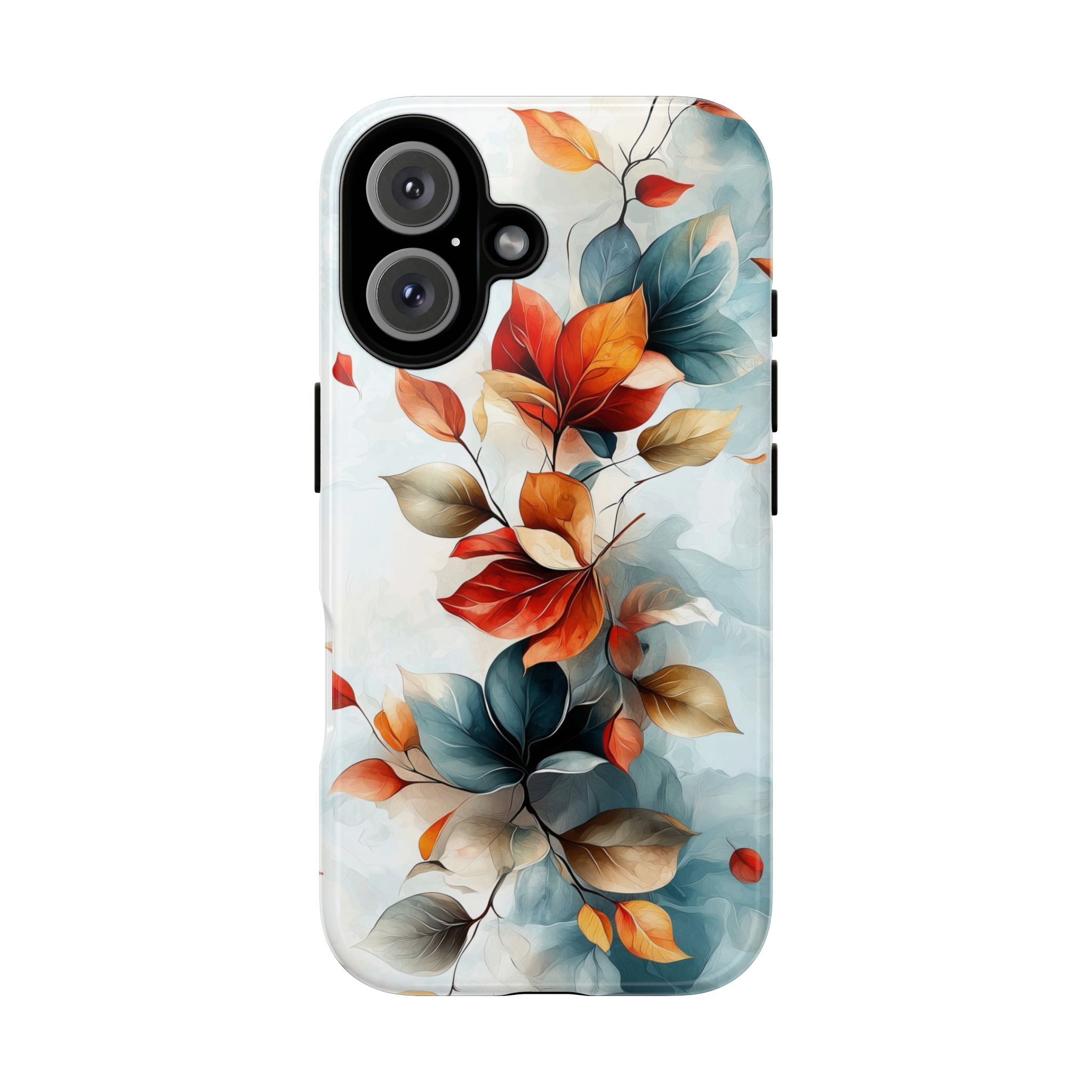Floral Autumn Leaves Tough iPhone Case