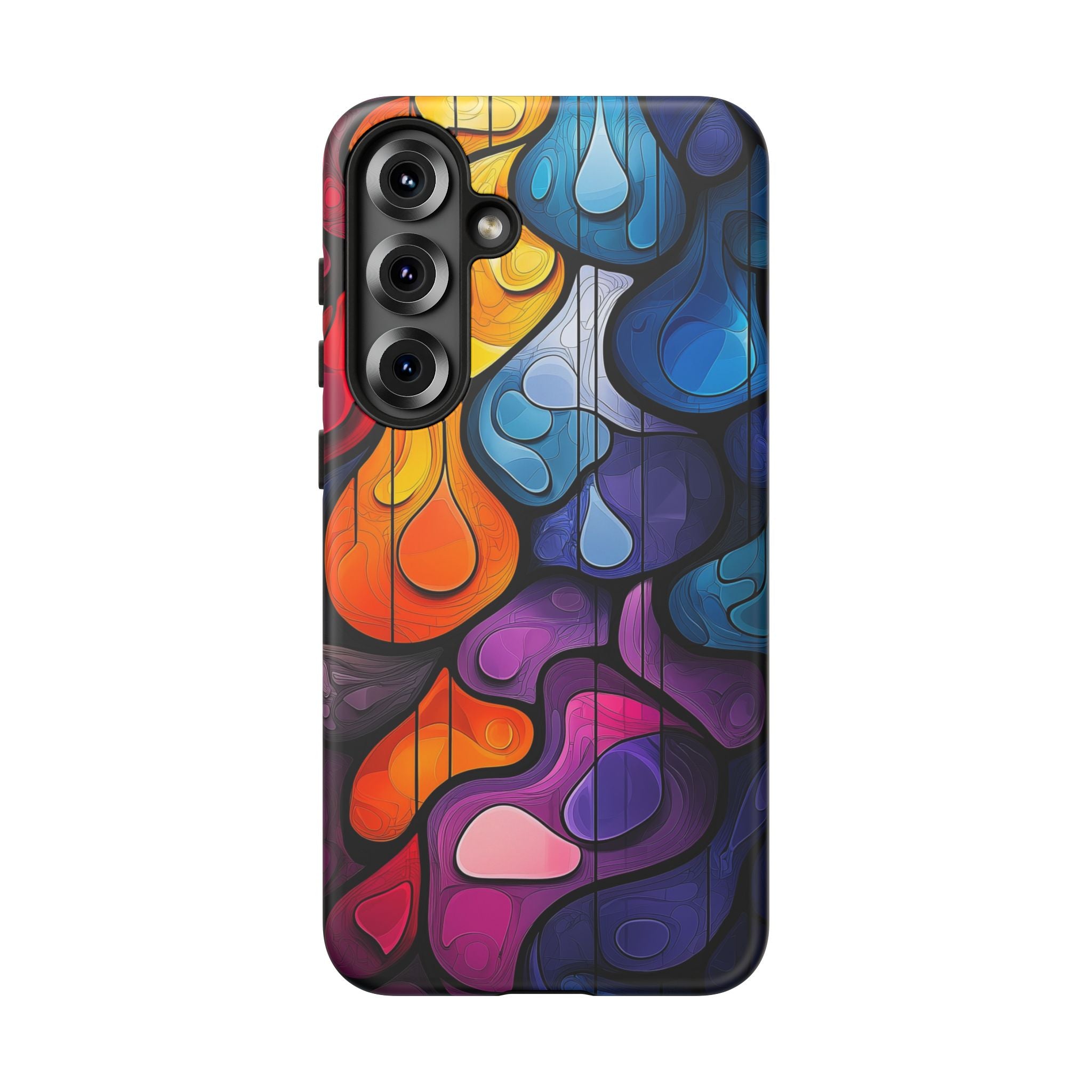 Abstract Colourful Drop Samsung Galaxy Case — Vibrant Stained-Glass
