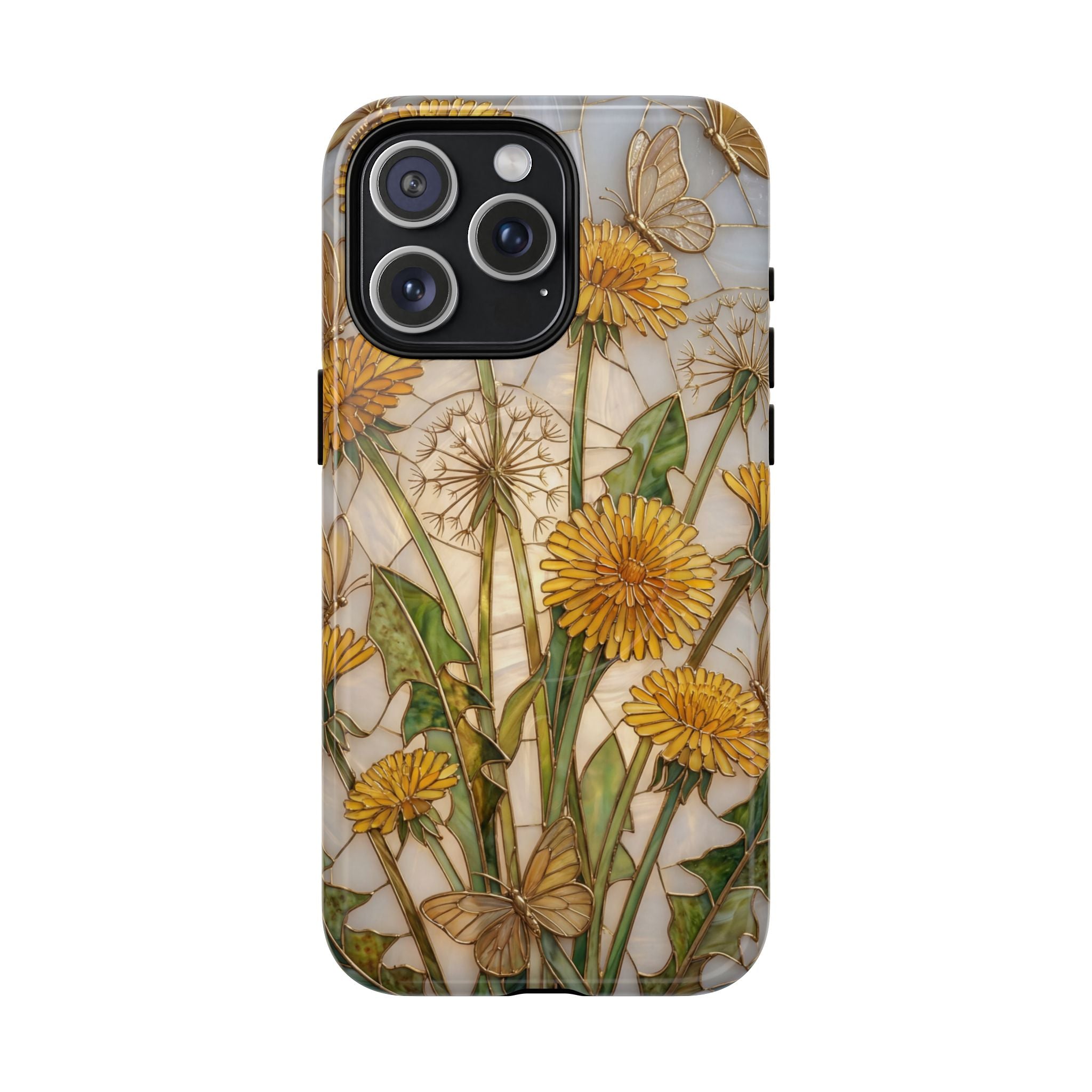 Dandelion Garden Tough MagSafe Phone Case — Floral Yellow Butterflies