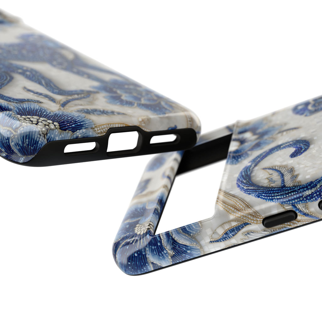Custodia per telefono Google Pixel Scimmia Zodiaco Asiatico | Custodia protettiva artistica in porcellana blu e bianca | Regalo Anno della Scimmia
