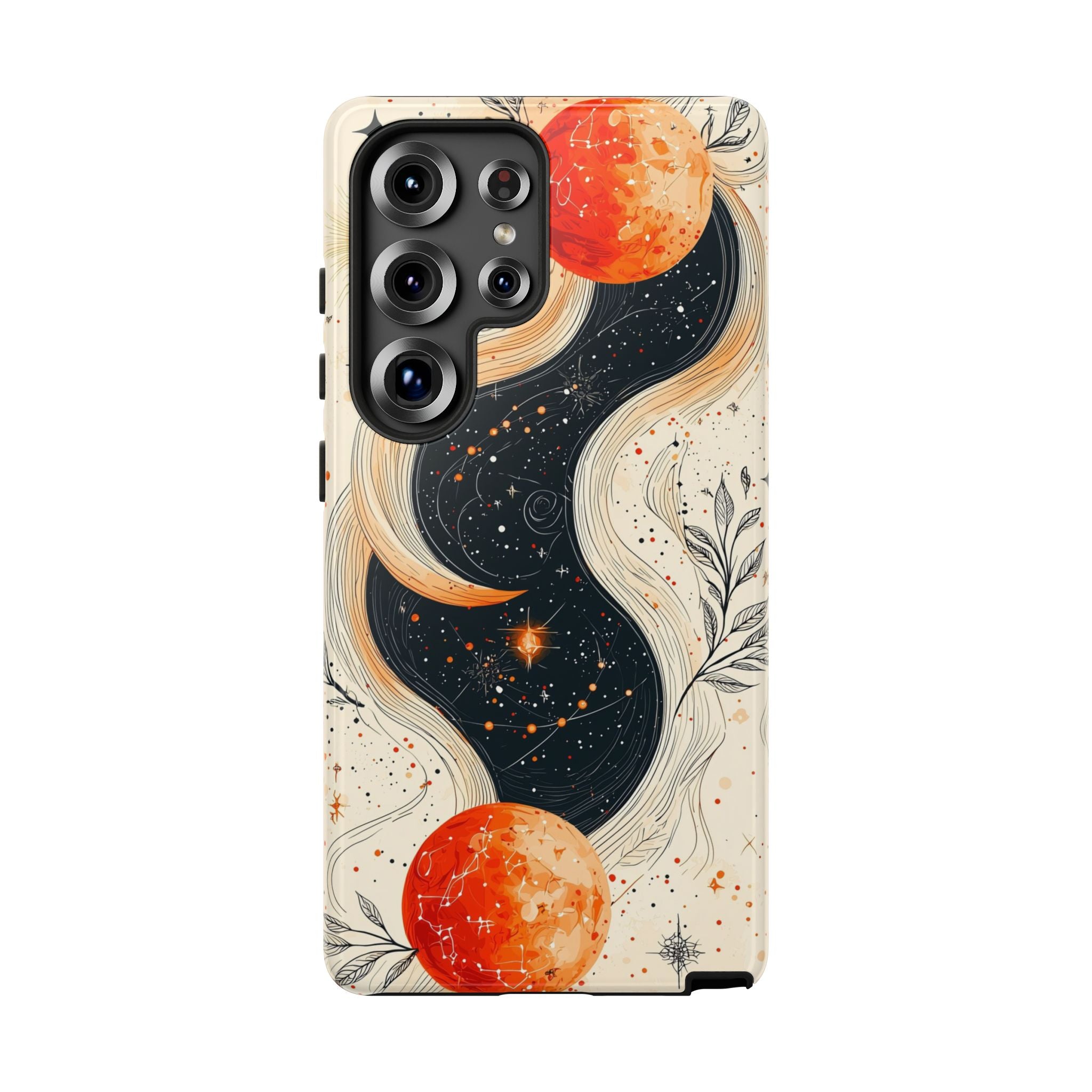 Astrology Galaxy Samsung Galaxy Case | Red Moon Celestial Waves