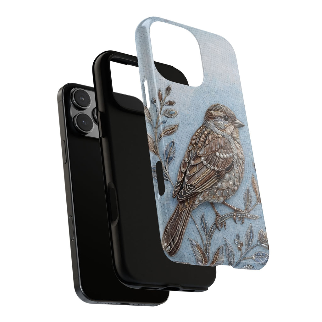 Bird Illustration iPhone Case — Sparrow Art Tough Phone Cover