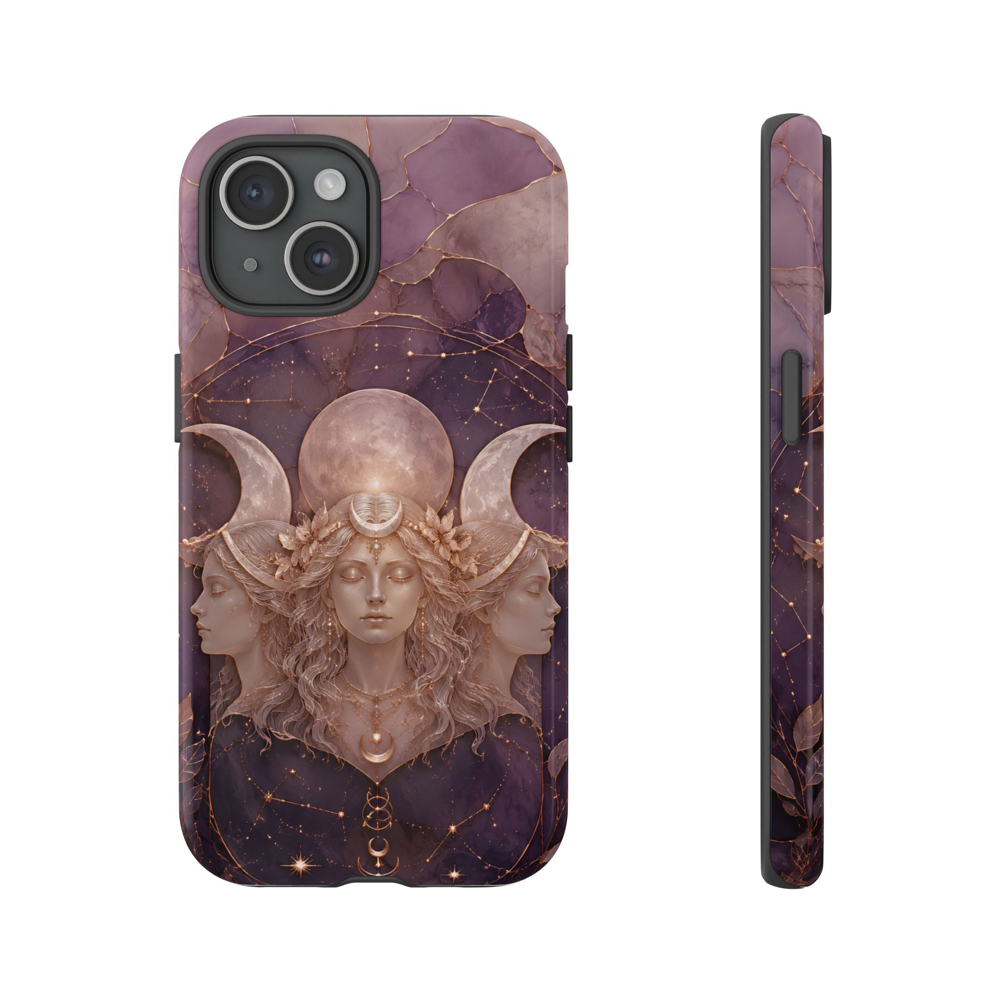 Triple Moon Goddess iPhone Case | Witchy Celestial iPhone Case