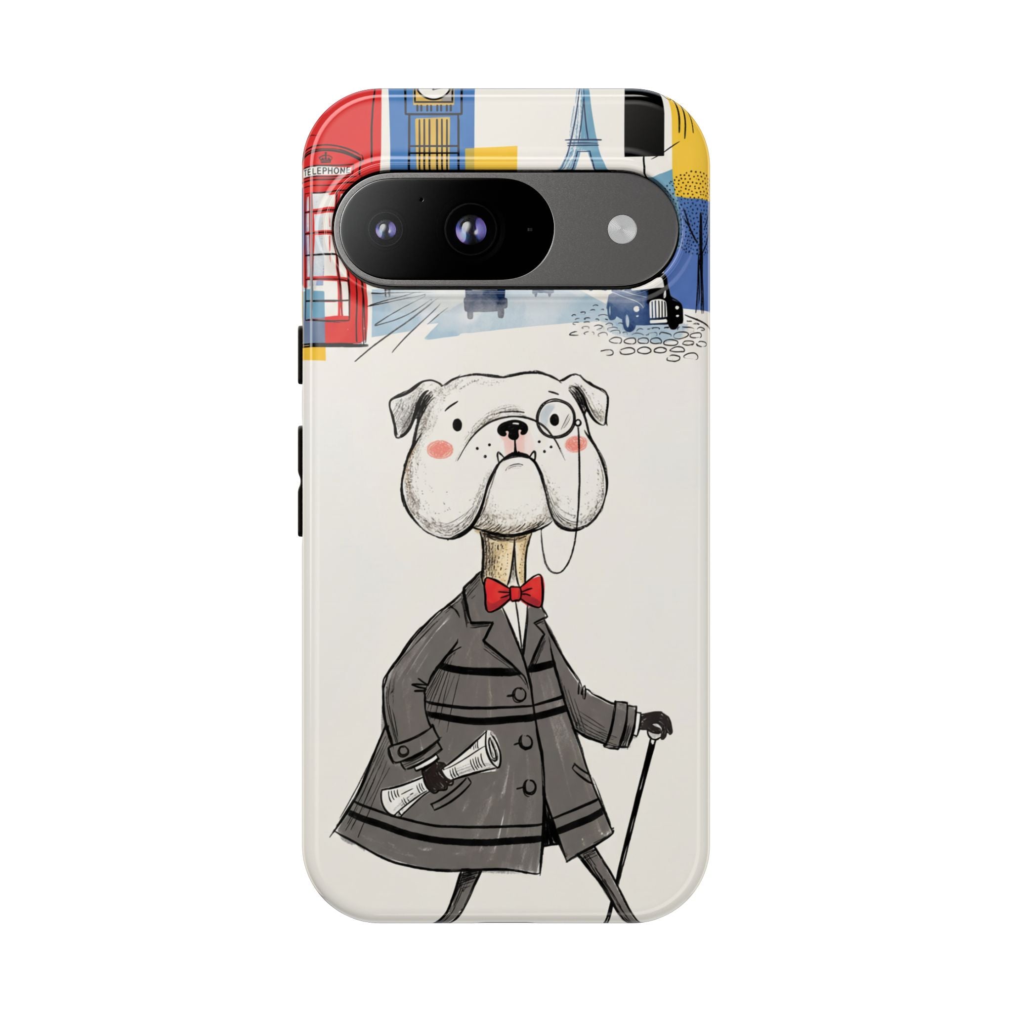 Vintage Dapper Gentleman Bulldog Google Pixel Phone Case