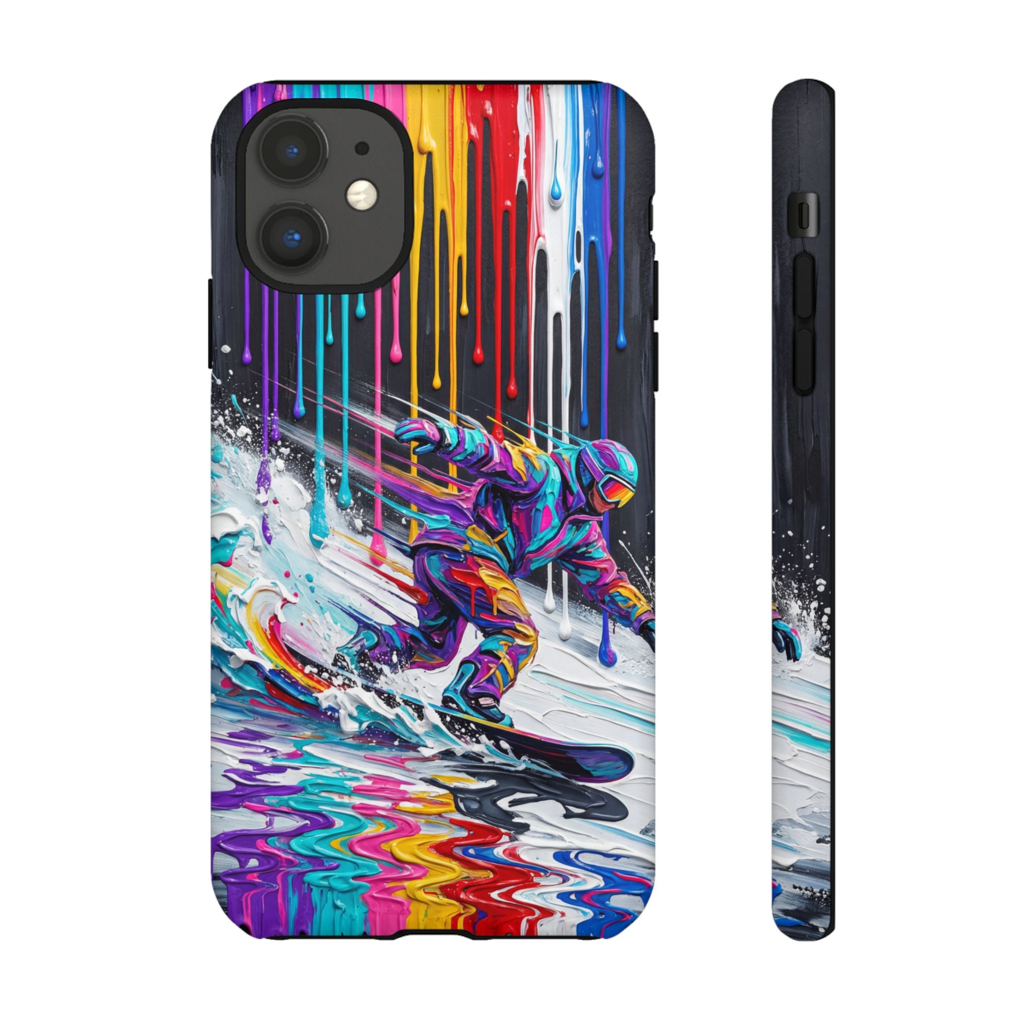 Colourful Snowboarder Art iPhone Case