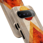 Retro Geometric Sunset Google Pixel Case