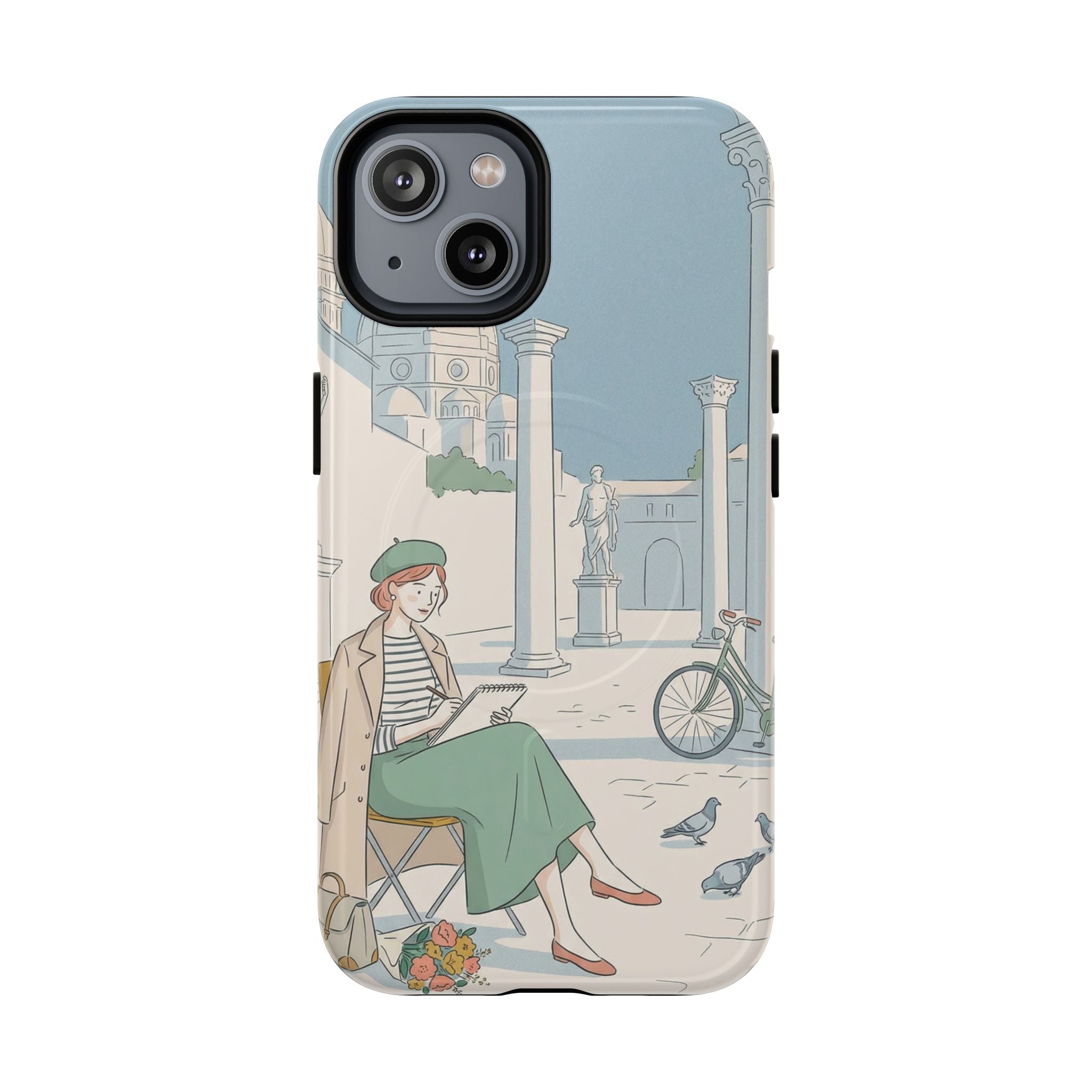 Florence Art Aesthetic MagSafe iPhone Case | Renaissance Italy Travel Illustration