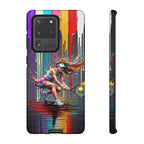 Colour Splash Tennis Samsung Galaxy Phone Case | Vibrant Female Player Art