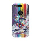 Colourful Skiing Drip Art Tough Google Pixel Phone Case