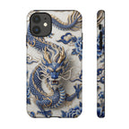 Asian Zodiac Dragon iPhone Case | Blue & White Porcelain Luxury Protective Case | Year of the Dragon Gift