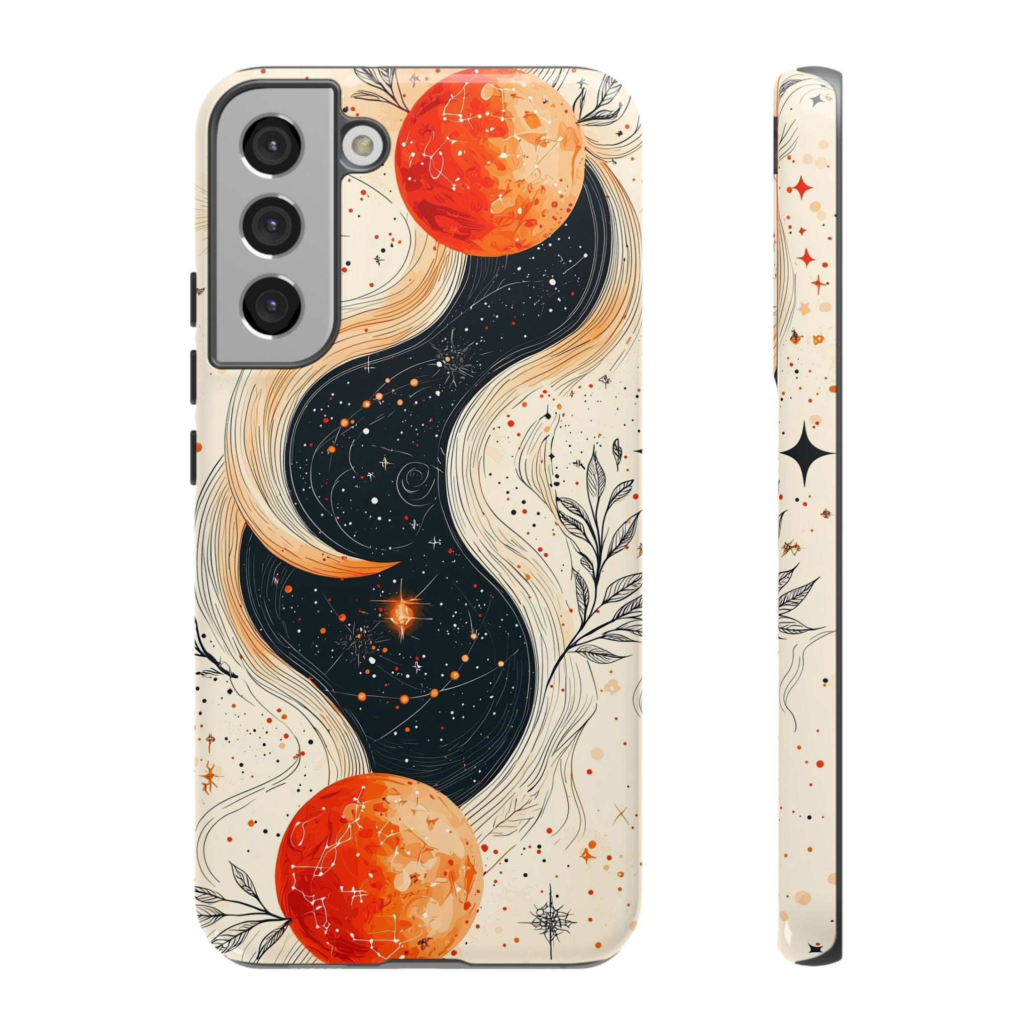Astrology Galaxy Samsung Galaxy Case | Red Moon Celestial Waves