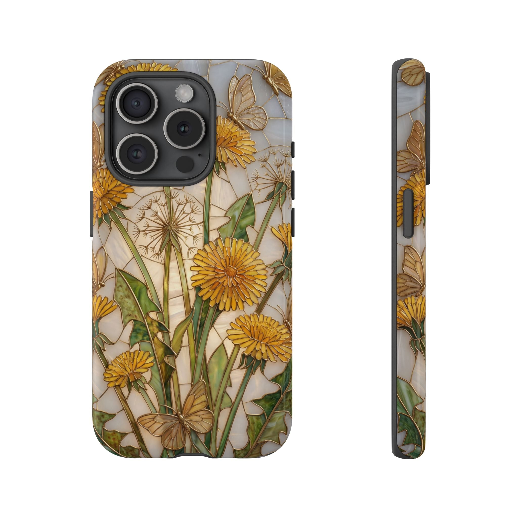 Dandelion Bouquet Tough iPhone Case — Floral Botanical Protective Cover