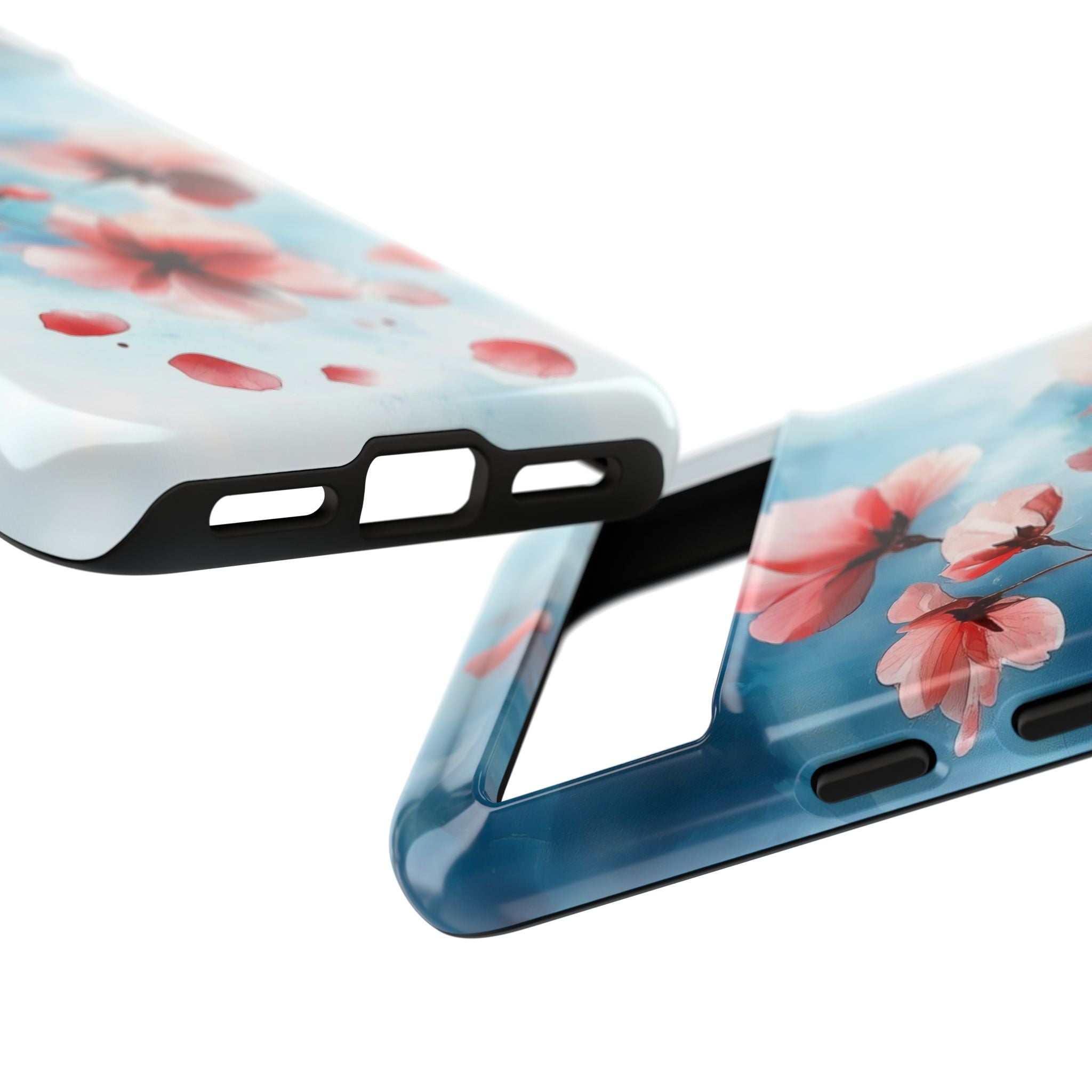 Floral Cherry Blossom Google Pixel Case | Pastel Pink Blue