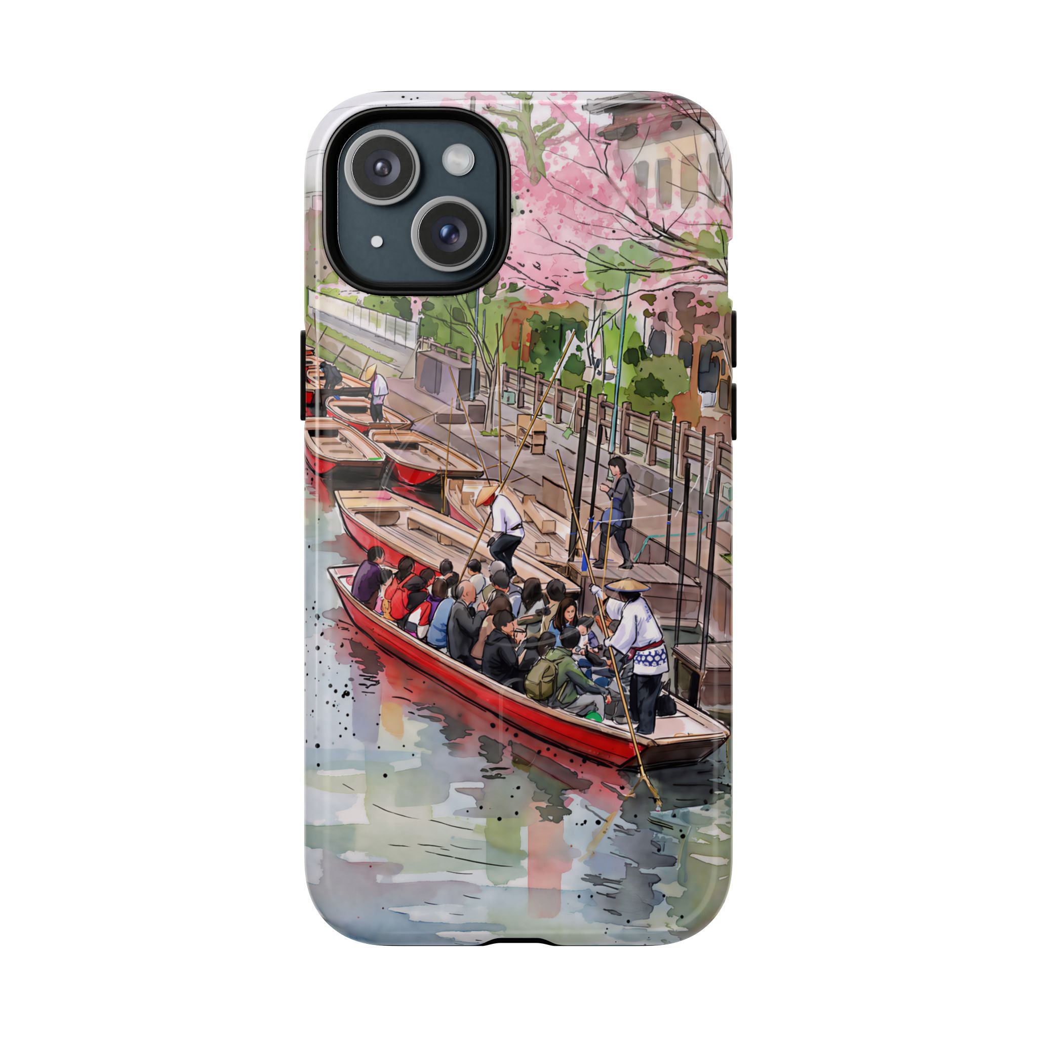 Japan Canal Boat Serenity | Art MagSafe iPhone Case