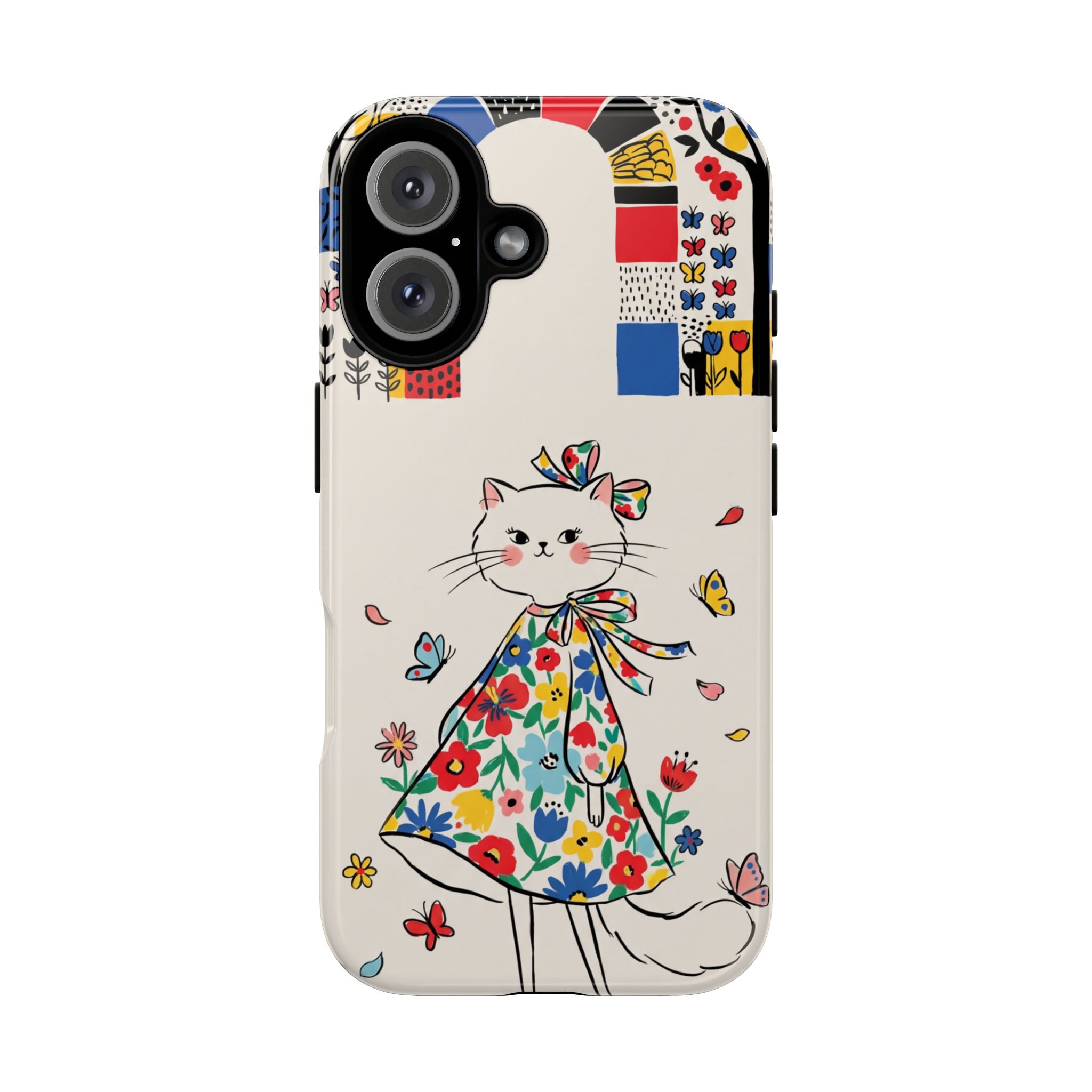 Floral Kitty iPhone Case | Cute Cat