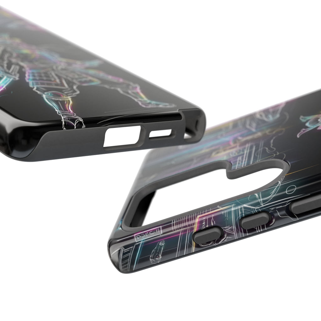 Neon Samurai Samsung Galaxy Phone Case | Cyberpunk City Armor