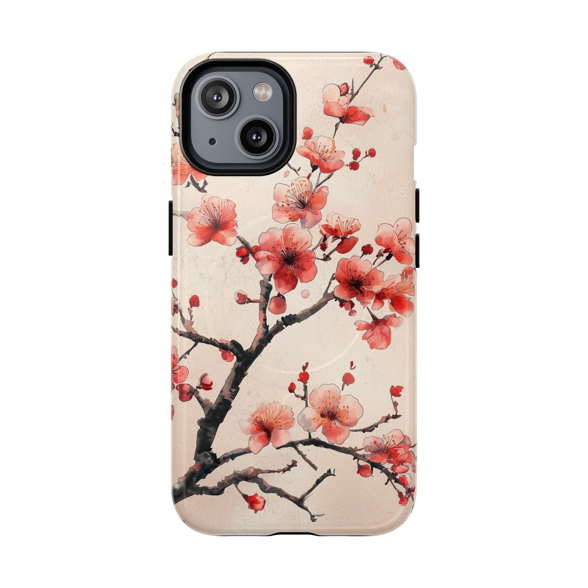 Cherry Blossom MagSafe iPhone Case | Floral Pink Blossom Branch Design