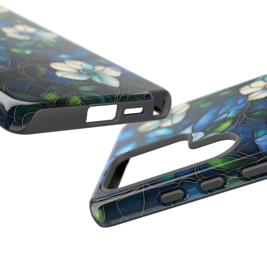 Floral Stained Glass Samsung Galaxy Case – Blue Garden