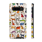 Cat Pattern Tough Samsung Galaxy Case | Colourful Cartoon Cats