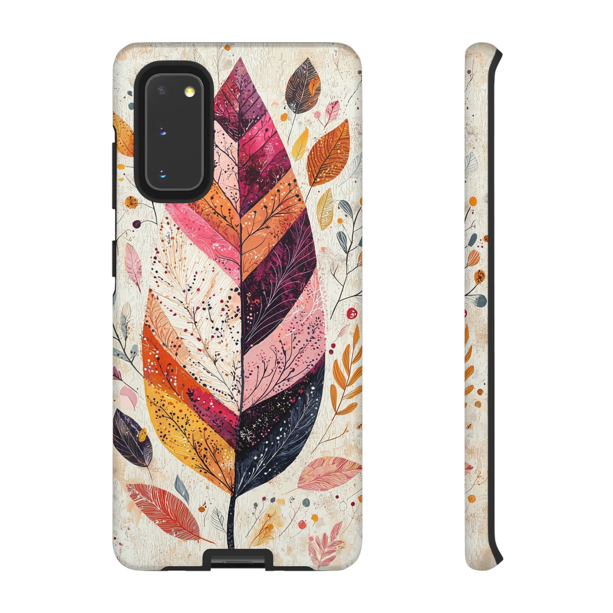 Autumn Leaf Tough Samsung Galaxy Case | Watercolour Feathered Fall Design