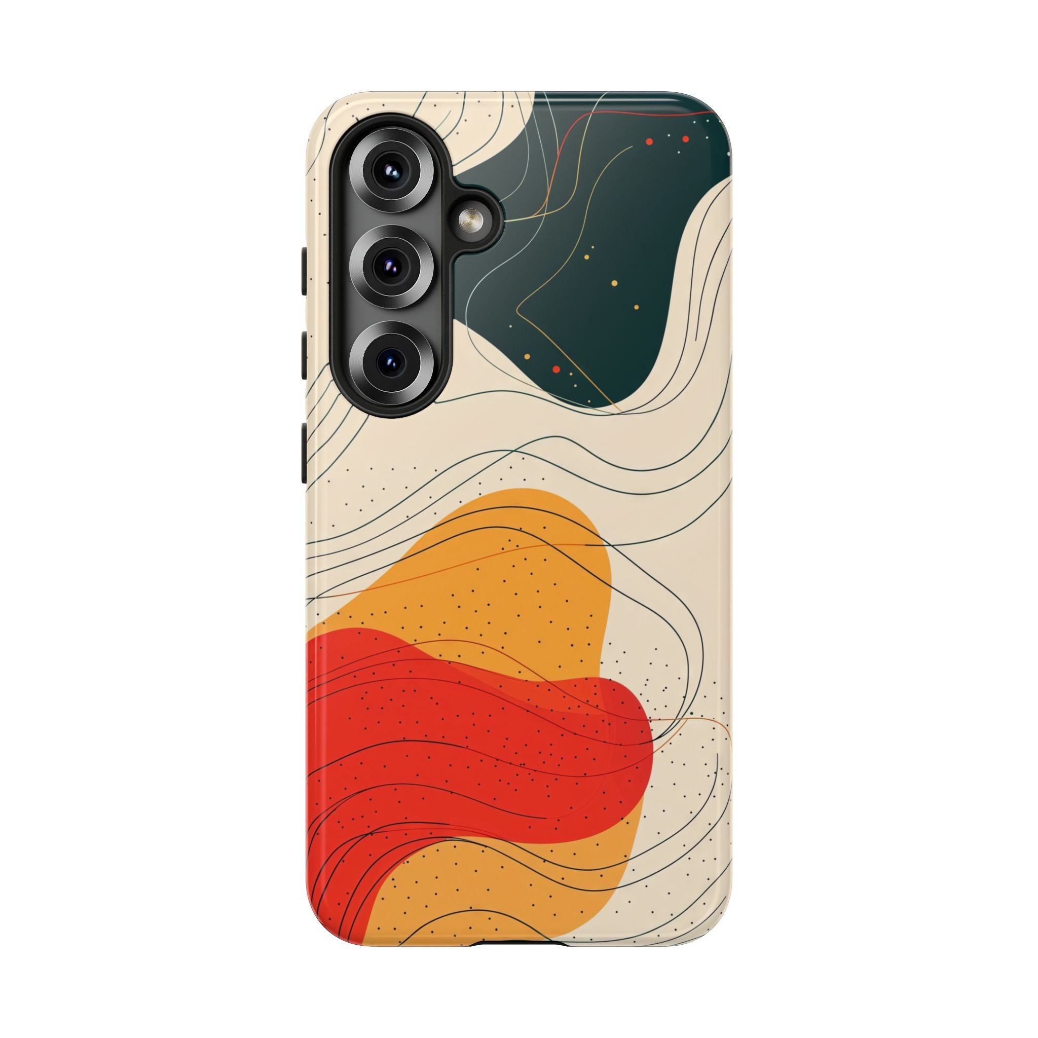 Abstract Retro Waves Samsung Galaxy Case | Colourful Modern Art