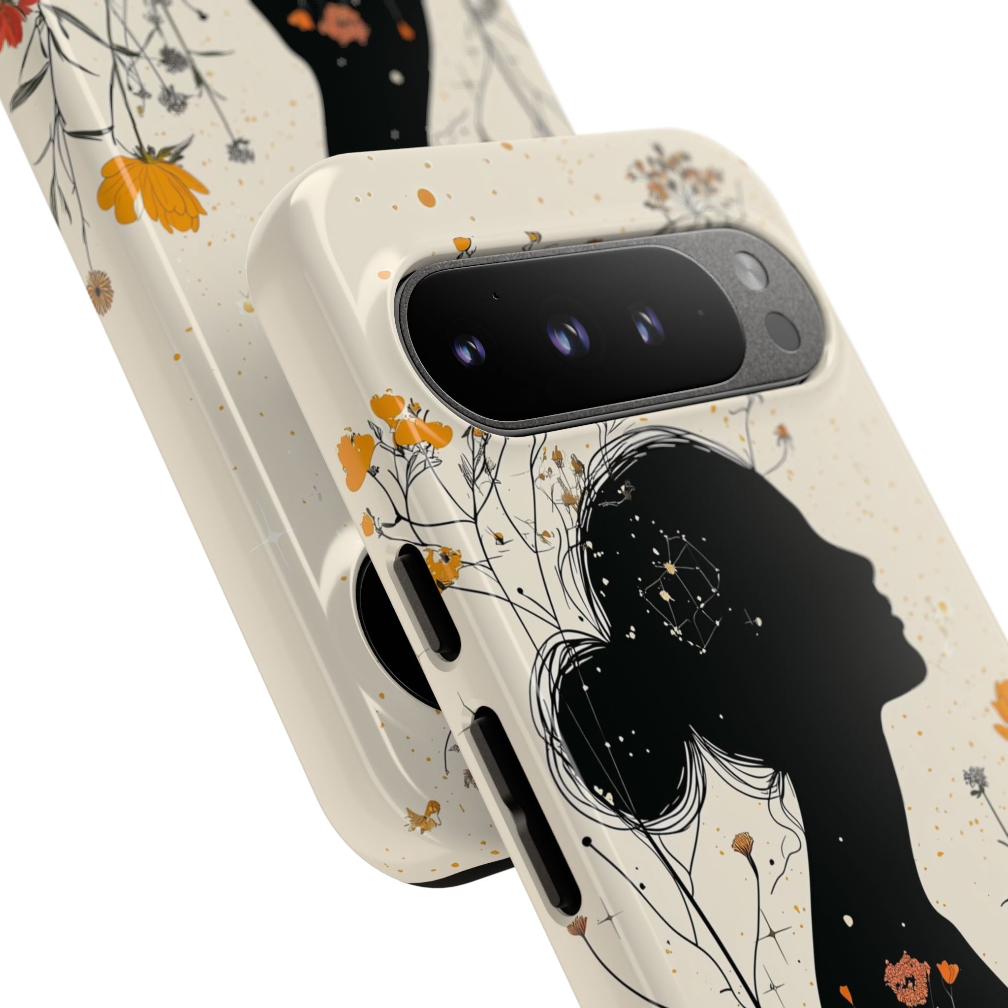 Floral Silhouette Google Pixel Case | Botanical Woman