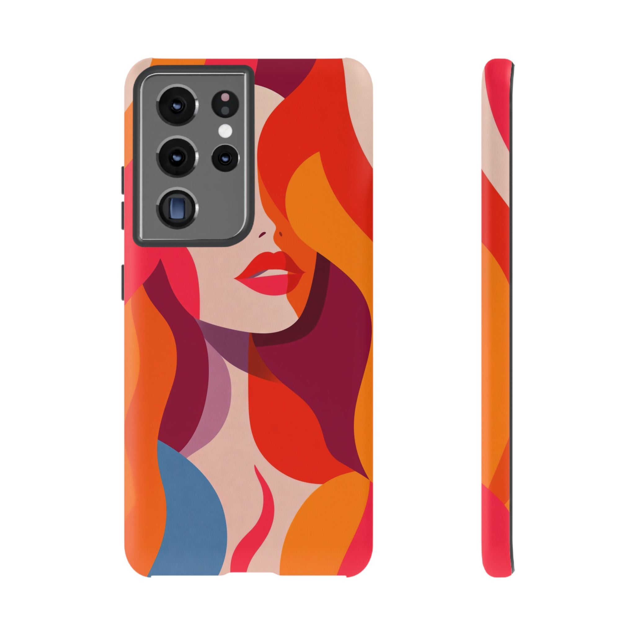 Retro Pop Art Woman Samsung Galaxy Case | Bold Colourful Abstract Portrait