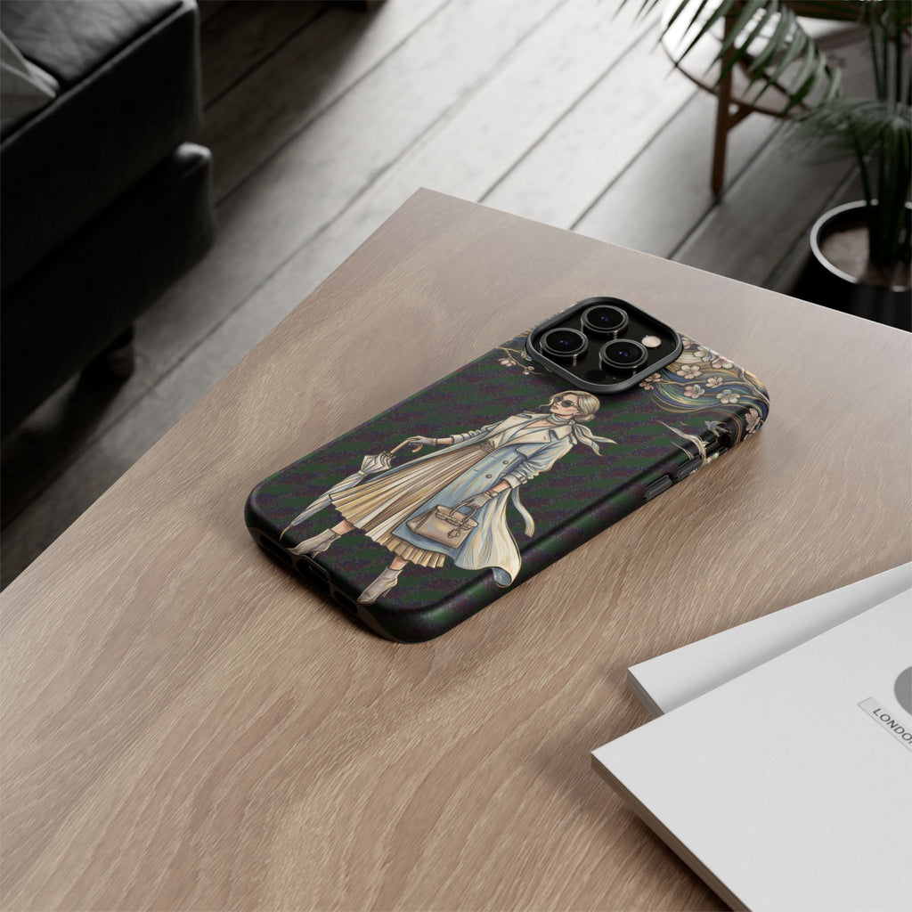 Vintage Chic iPhone Case | Stylish Woman Illustration