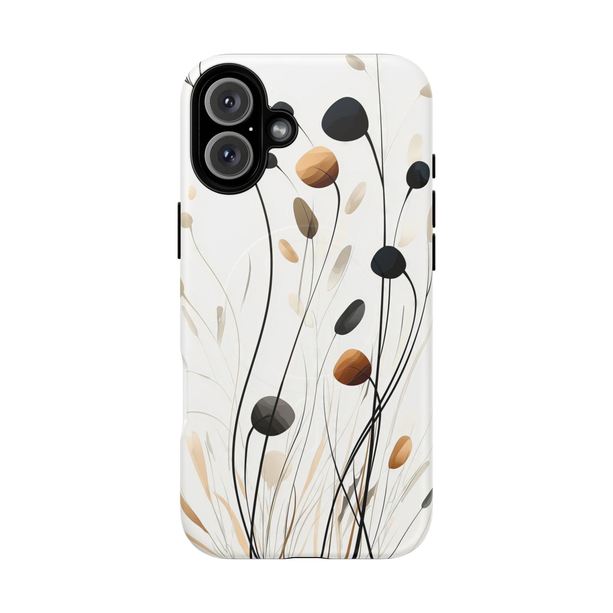 Custodia MagSafe per iPhone Floral Breeze | Design botanico neutro minimale