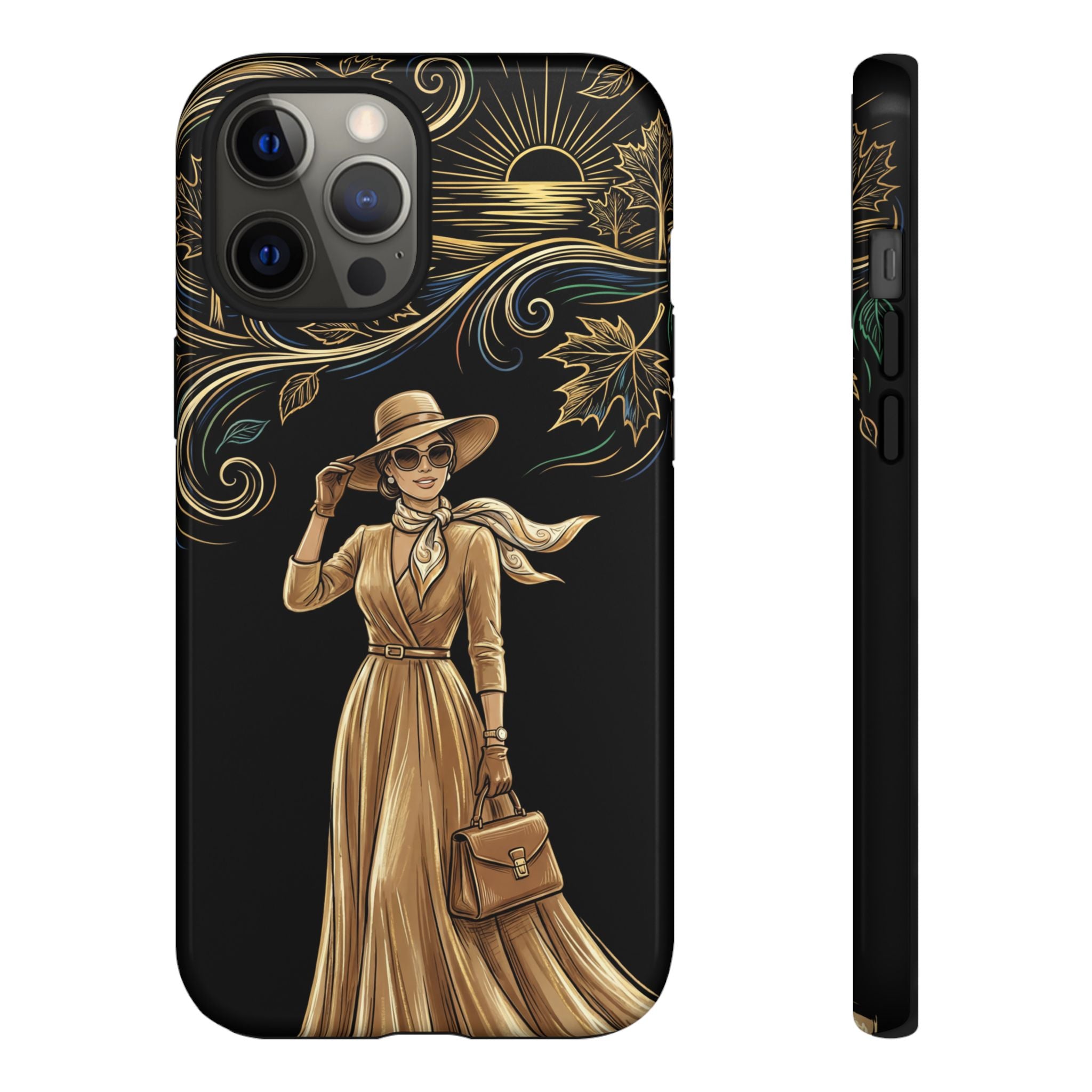 Vintage Autumn Lady iPhone Case