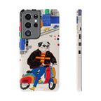 Bulldog Vespa Samsung Galaxy Phone Case | Retro Scooter Dog Protective Cover