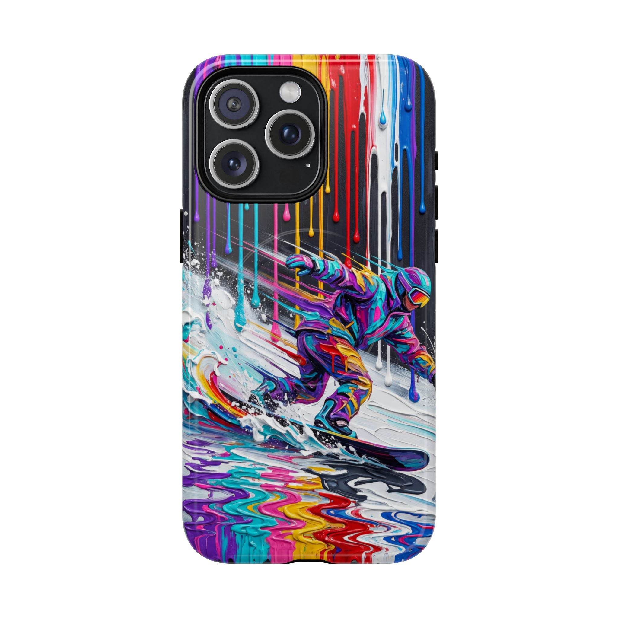 Colourful Snowboarder Art MagSafe iPhone Case