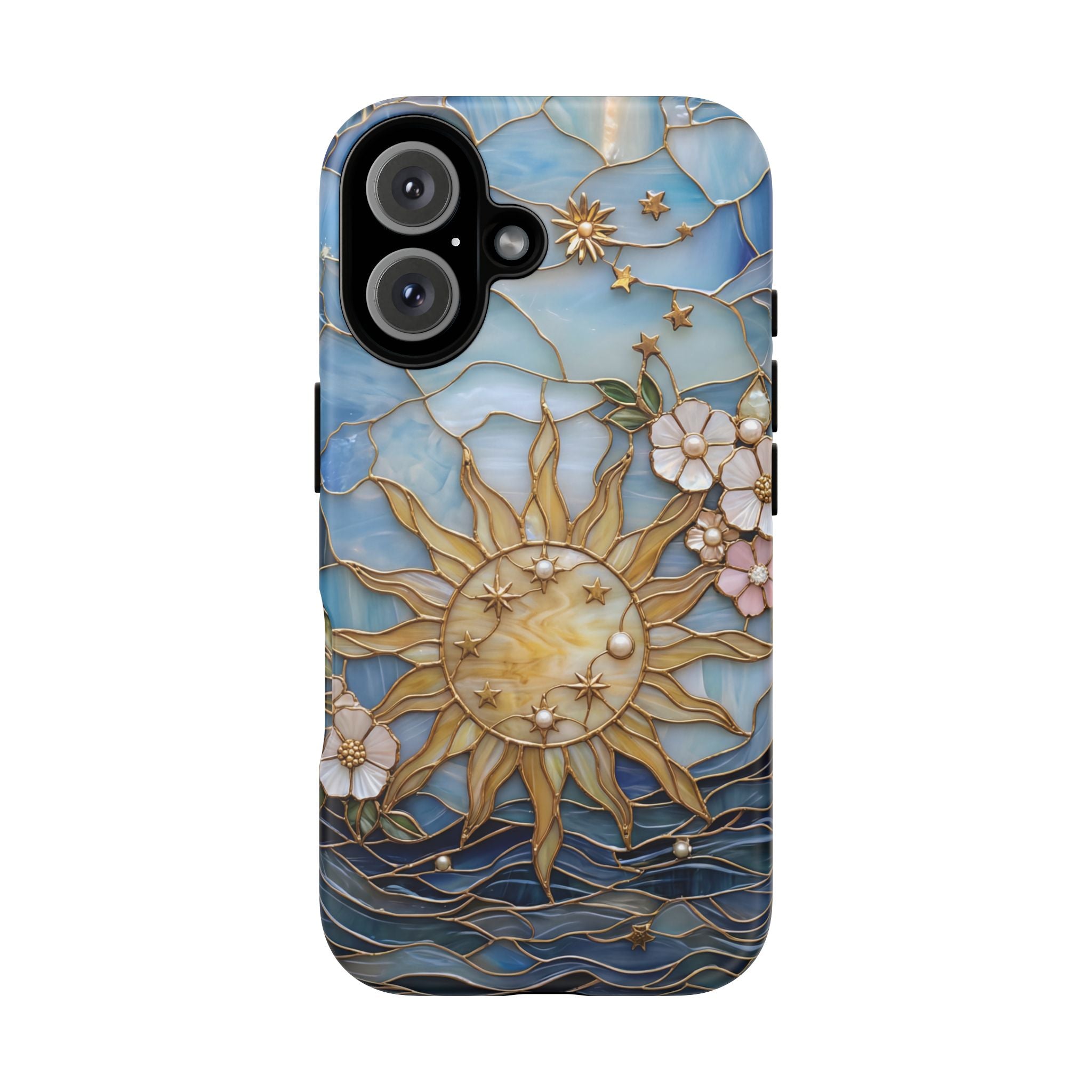 Stained Glass Floral Sun & Sea Tough iPhone Case