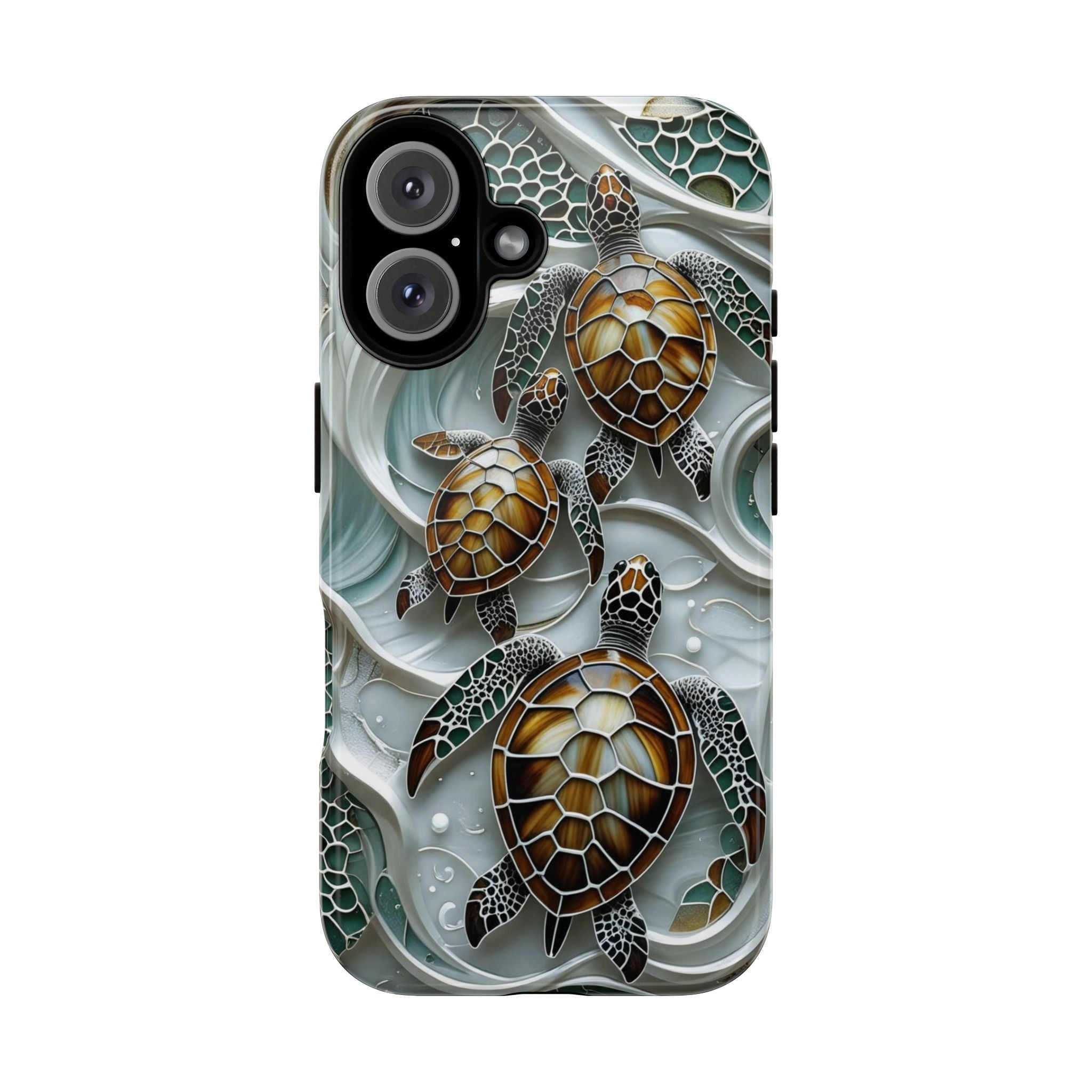 Sea Turtle Phone Case — Ocean Waves Protective iPhone Cover