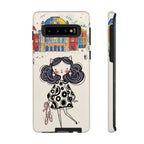 Cute Parisian Cat Girl Samsung galaxy Phone Case | Ballet Slippers Illustration Tough Case