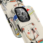Bulldog Driver iPhone Case | Cute Retro Dog Illustration