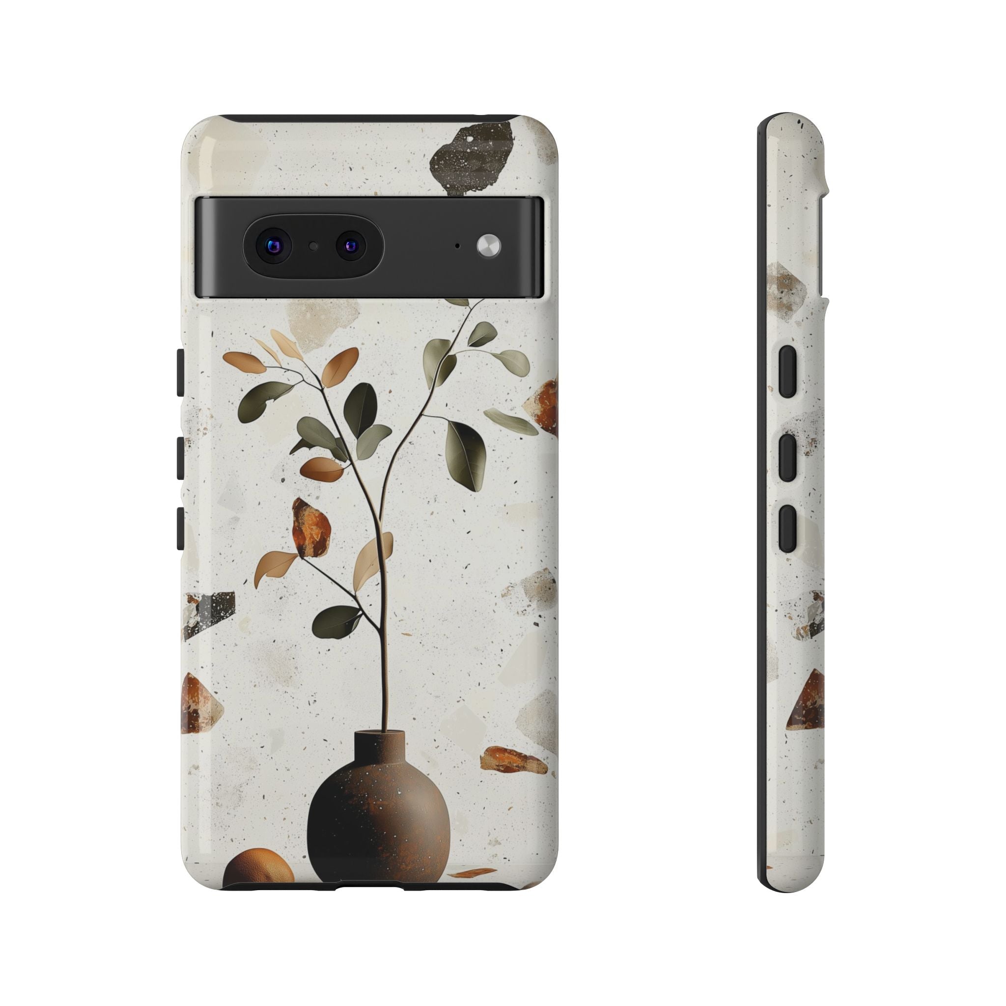 Floral Terrazzo Google Pixel Case | Minimal Vase Botanical