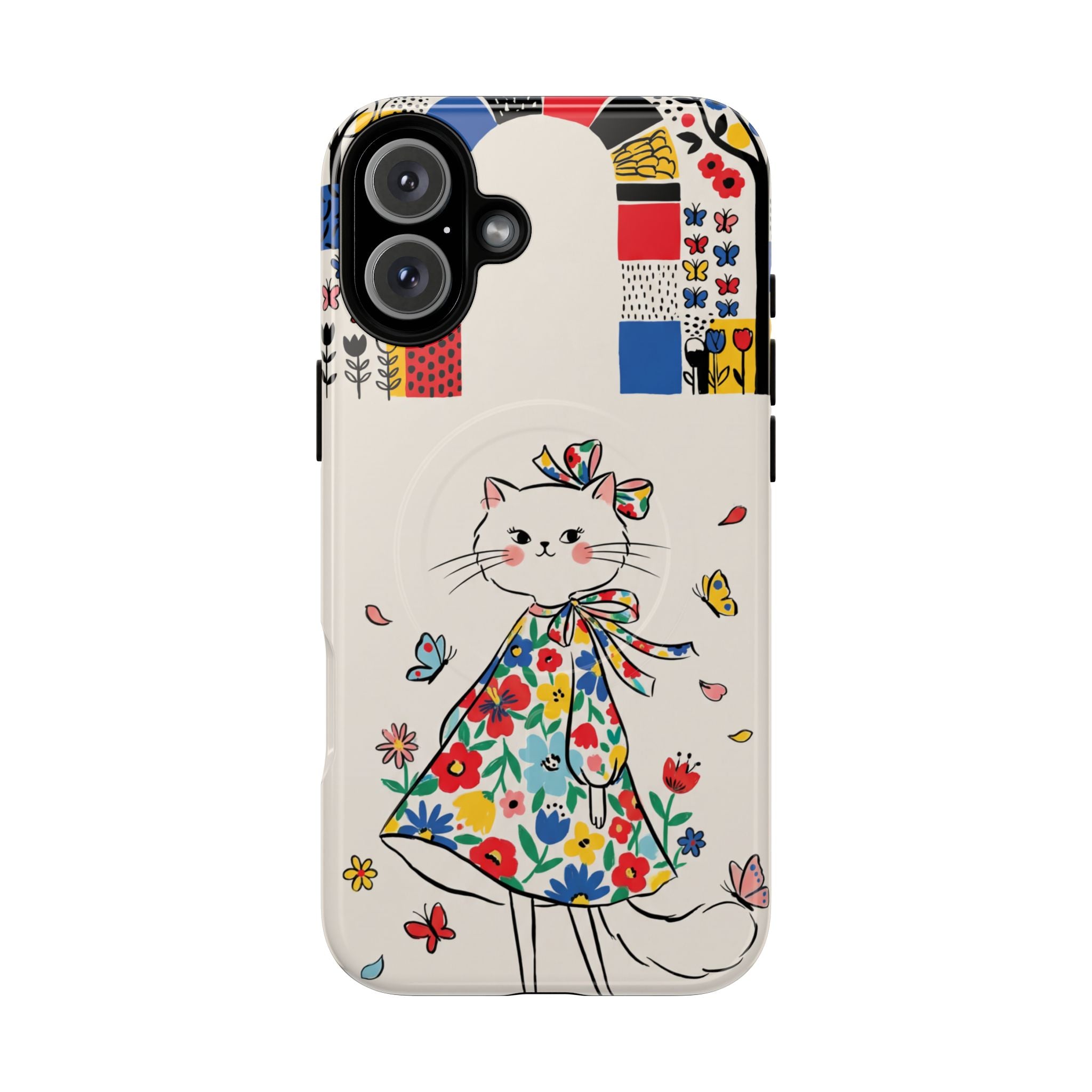 Floral Kitty MagSafe iPhone Case | Cute Cat
