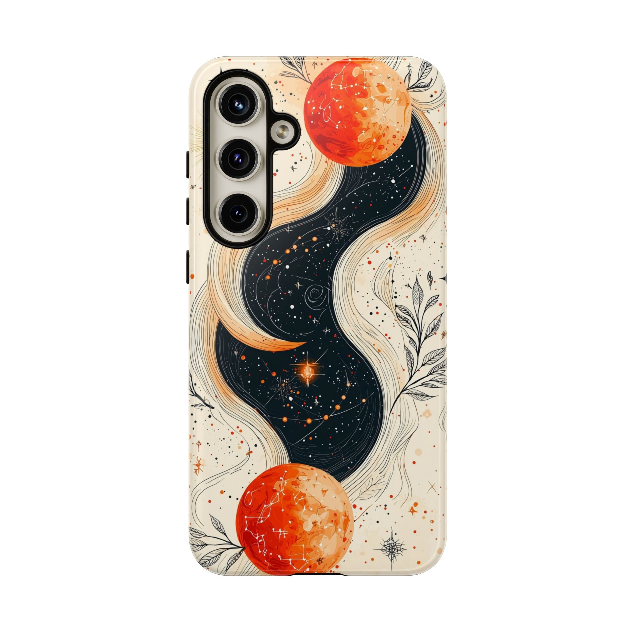 Astrology Galaxy Samsung Galaxy Case | Red Moon Celestial Waves