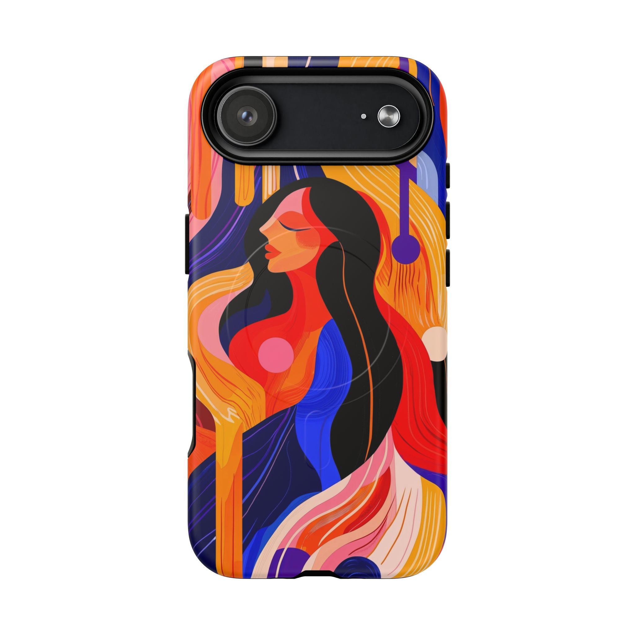 Abstract Colourful Woman MagSafe iPhone Tough Case | Vibrant Artistic
