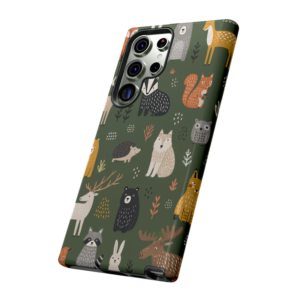 Woodland Animals Samsung Galaxy Phone Case | Forest Creature Art Cover
