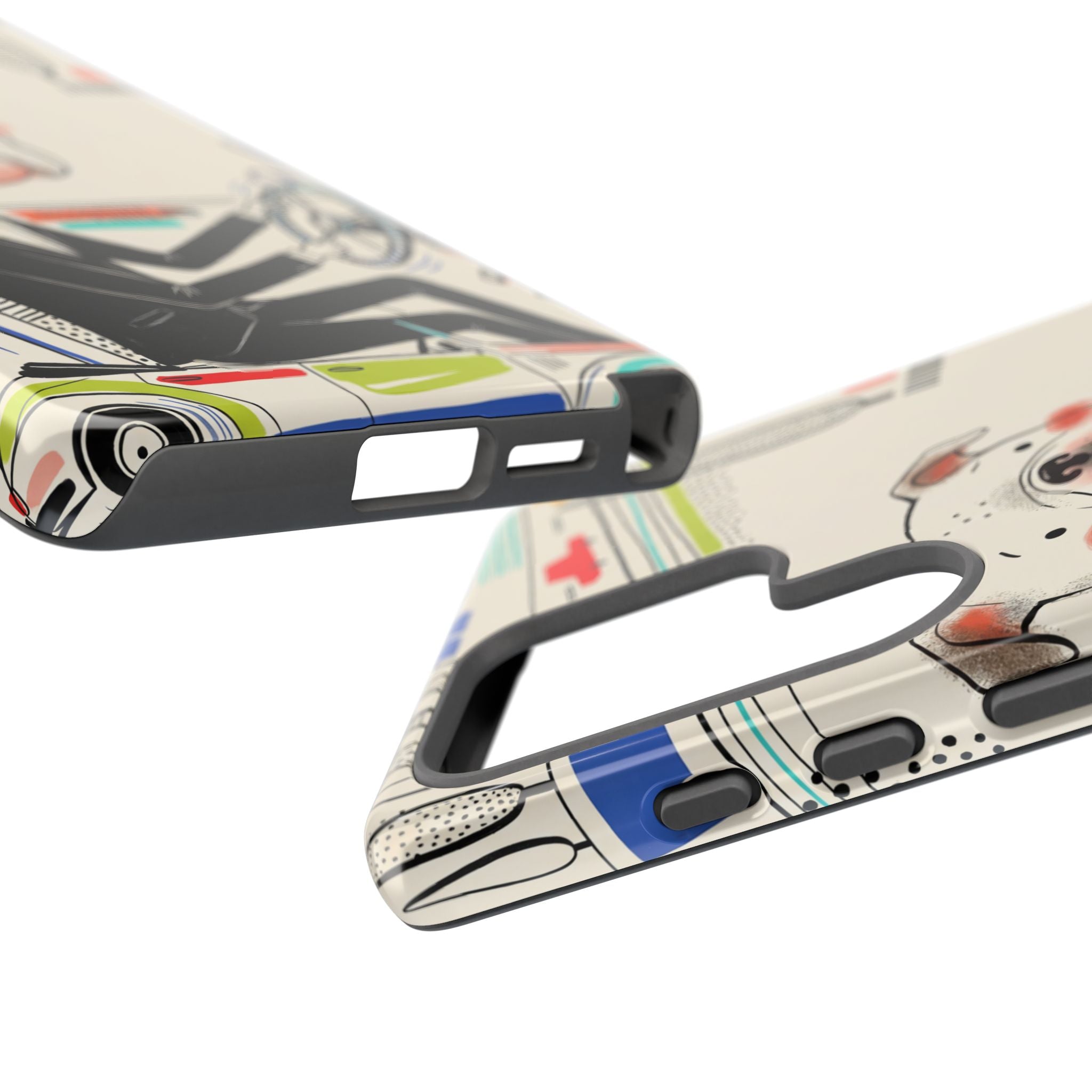 Bulldog Driver Samsung Galaxy Phone Case | Cute Retro Dog Illustration