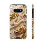Dragon Relief Samsung Galaxy Case — Gold Carved Dragon Protective Cover