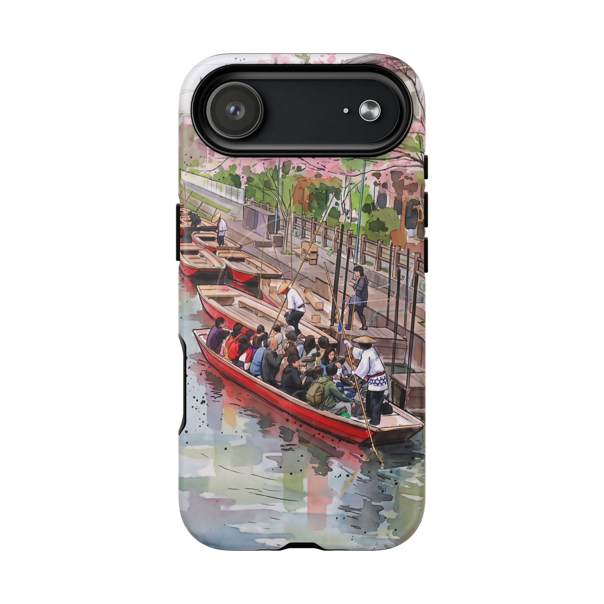 Japan Canal Boat Serenity | Art MagSafe iPhone Case
