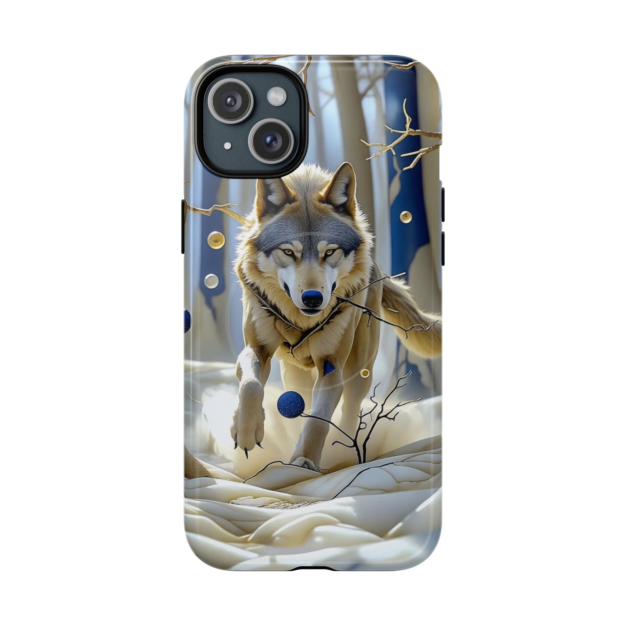 Wolf Running Tough MagSafe Protective iPhone Case