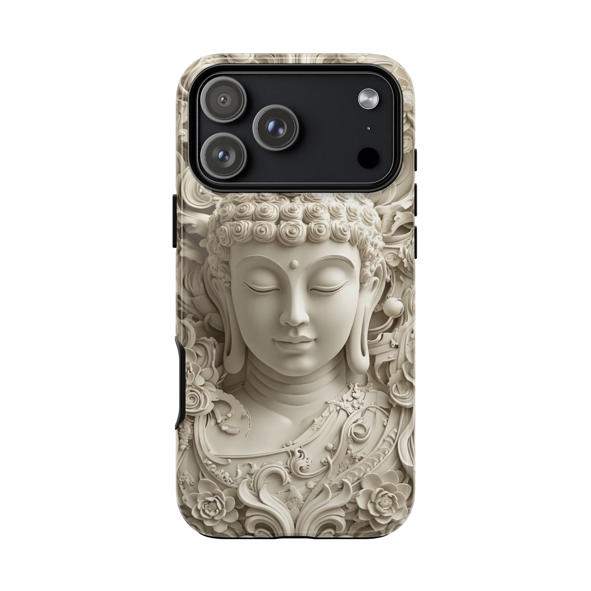Buddha Relief iPhone Case — Serene Zen Protective Phone Cover