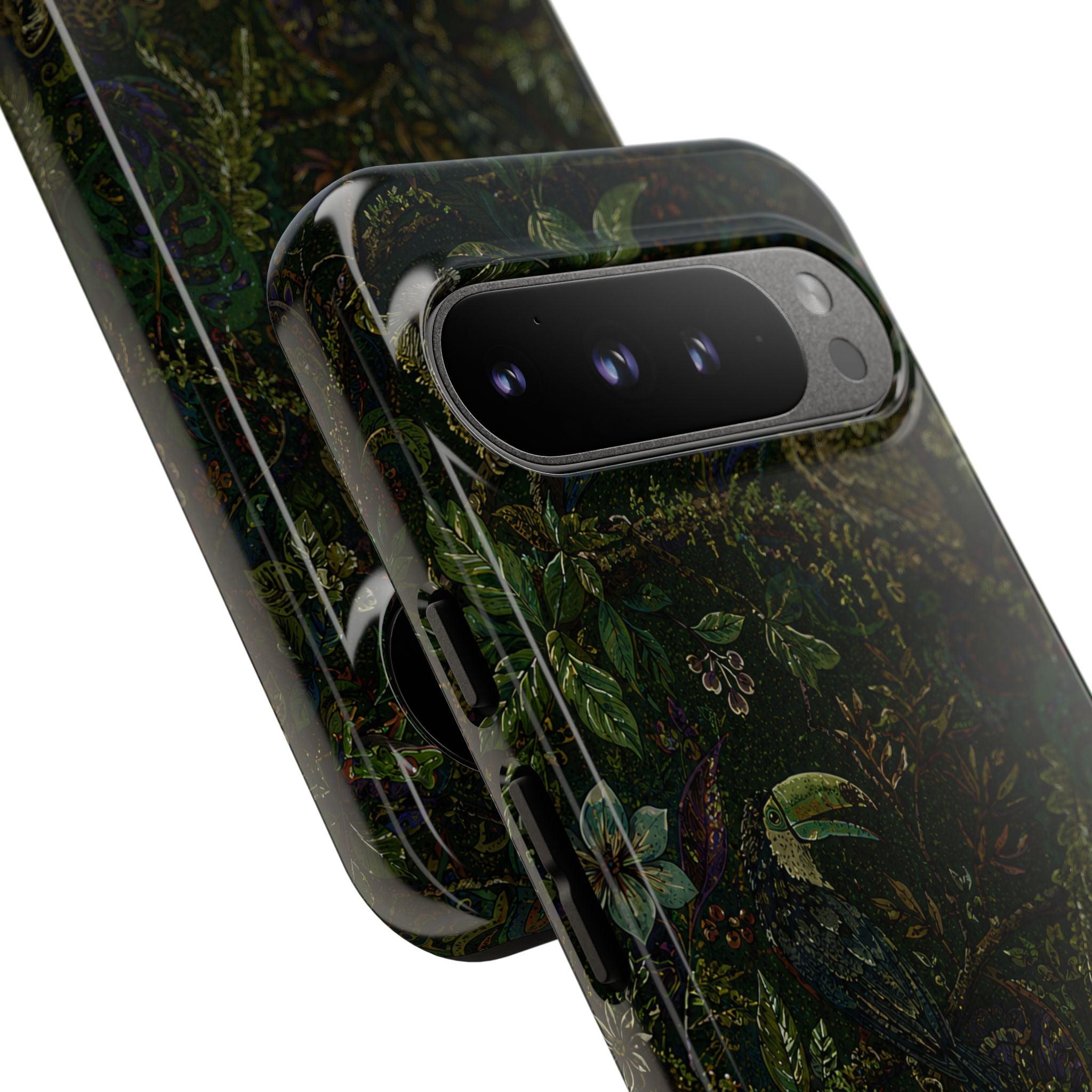 Dark Botanical Tough Google Pixel Phone Case | Moody Forest Owl Cover