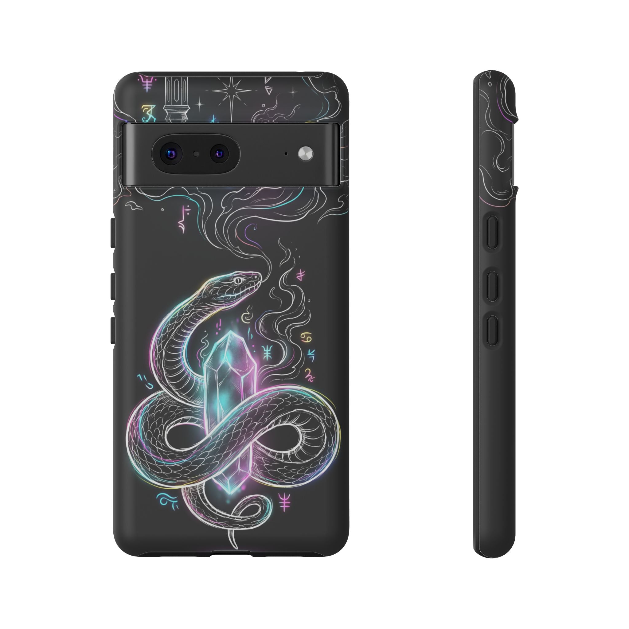 Neon Occult Mystic Snake Crystal Google Pixel Phone Case
