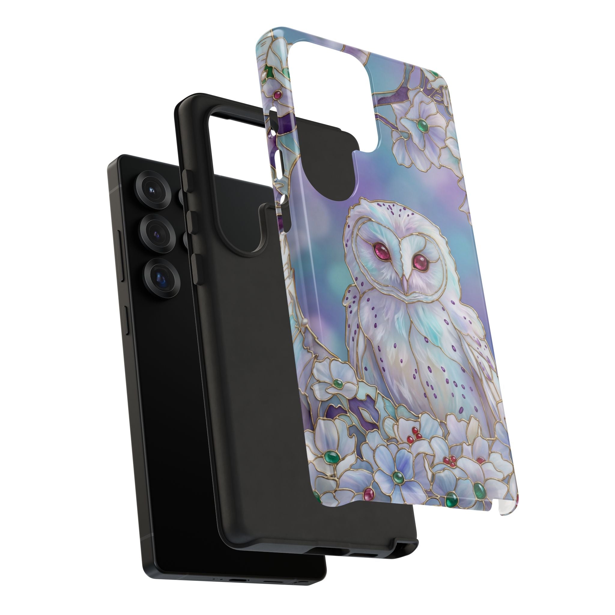 Floral Pastel Mystic Barn Owl Samsung Galaxy Case
