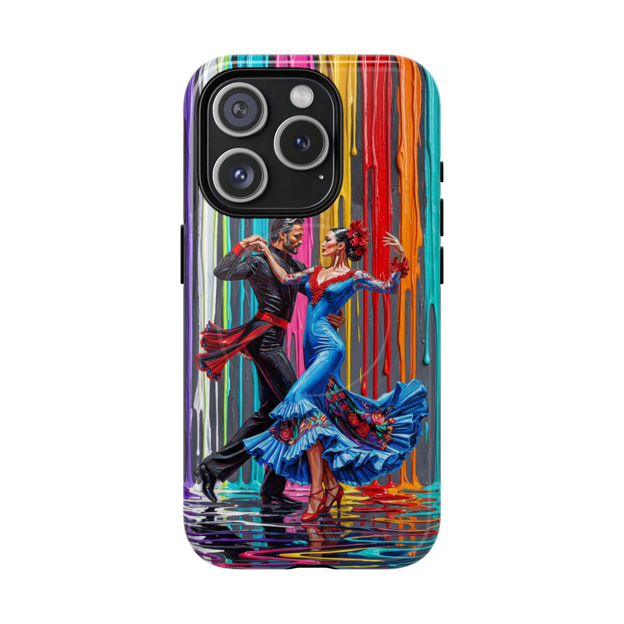 Colorful Tango MagSafe iPhone Case | Vibrant Dancing Couple Art Protection
